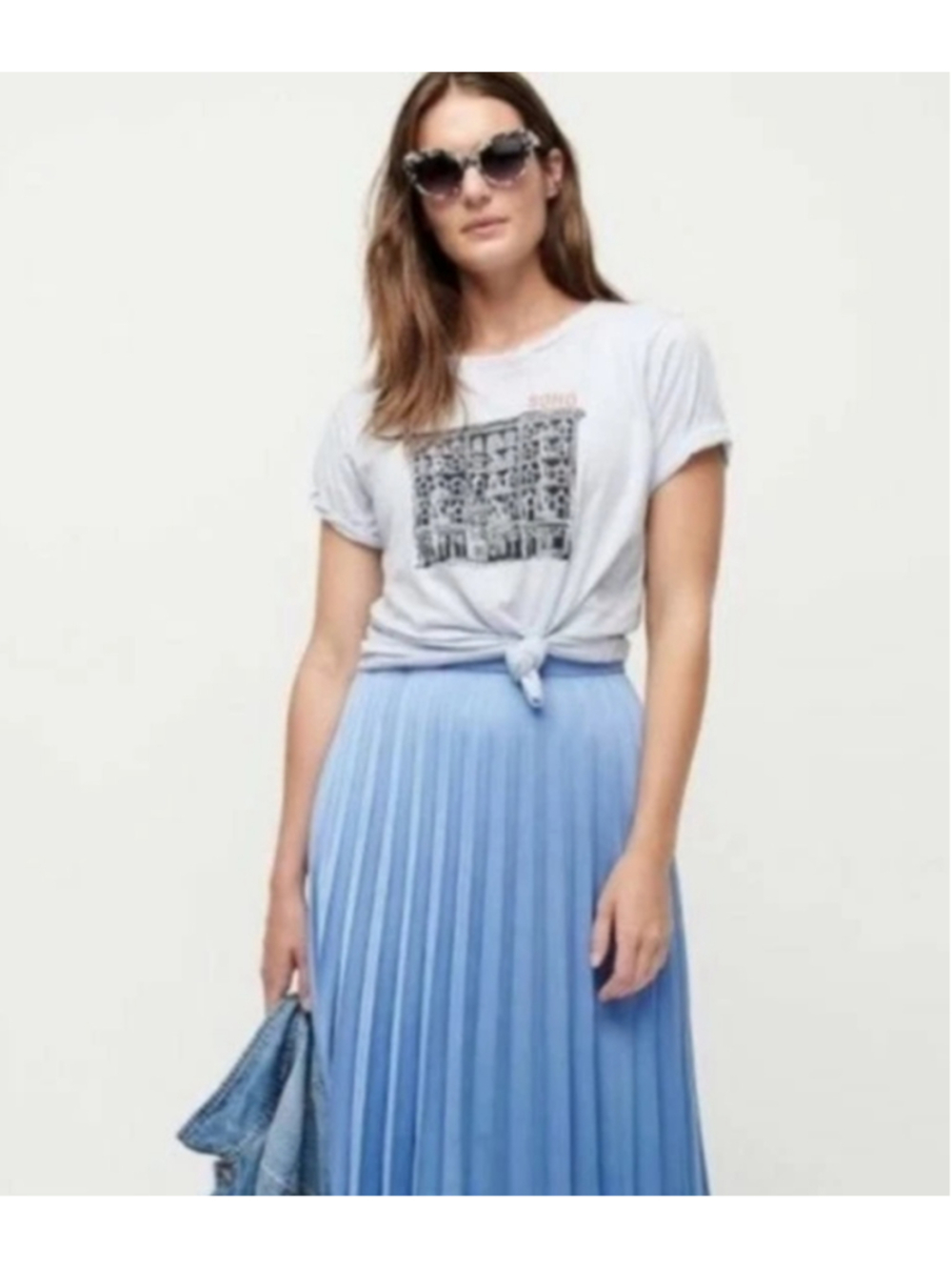 J.Crew Pleated Midi Skirt In Dark Periwinkle Satin Sz 0 XS - Picture 2 of 6